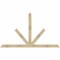 Ekena Millwork Saratoga Rough Sawn Timber Gable Bracket, Douglas Fir, 84"W x 49"H x 2"D x 4"F, 14/12 Pitch GBW084X49X0204SAR00RDF - alternate 1